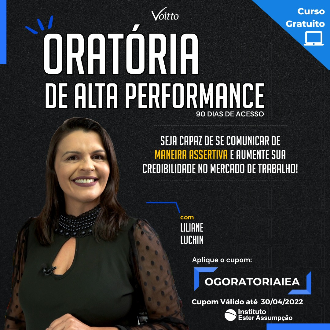 Pessoas com deficiência podem fazer o urso 'Oratória de Alta Performance' de forma gratuita